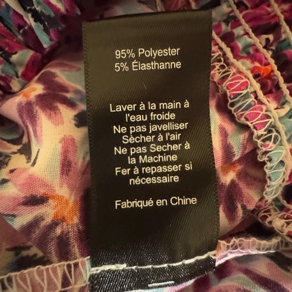 Lush Floral Long Puff Sleeve Cropped Top Size S. NWT - Picture 6 of 12